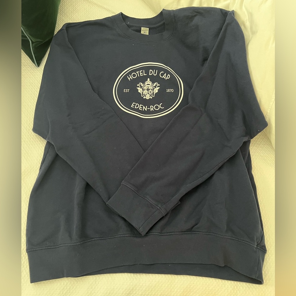 Sporty & Rich x Hotel du Cap Navy Crewneck Sweatshirt